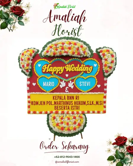 Papan Bunga Pernikahan Pandan Indah